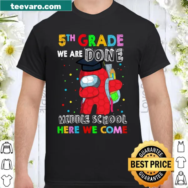 Graduation shirt for 5th graders with celebratory text