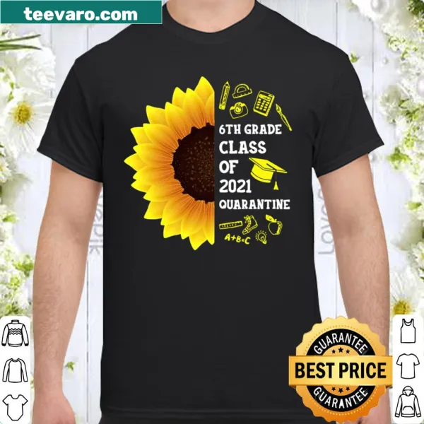 Sunflower-themed graduation shirt for sixth graders