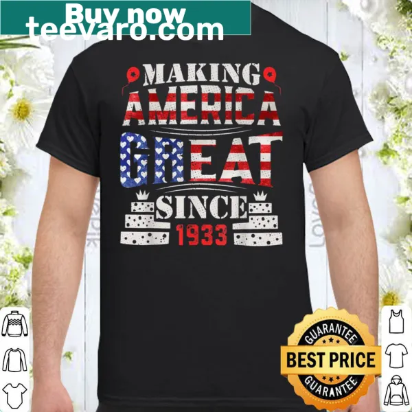 Patriotic birthday T-shirt celebrating an 88-year-old