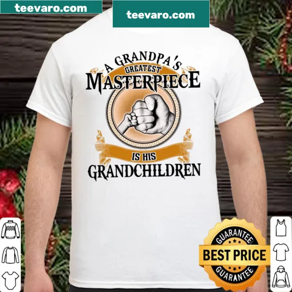 Typography design saying 'A Grandpa's Greatest Masterpiece' for grandpas