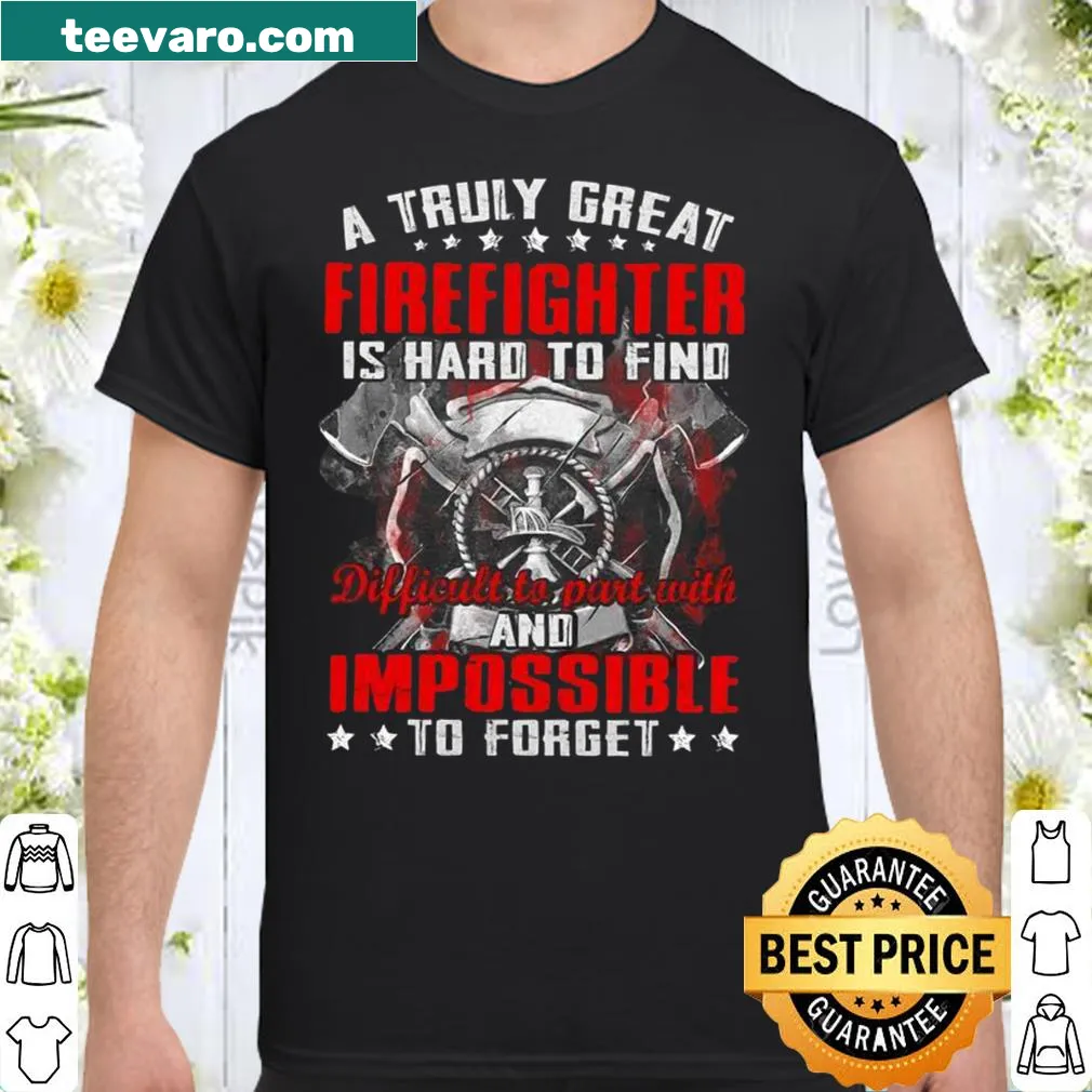 Firefighter tribute shirt with sentimental typography