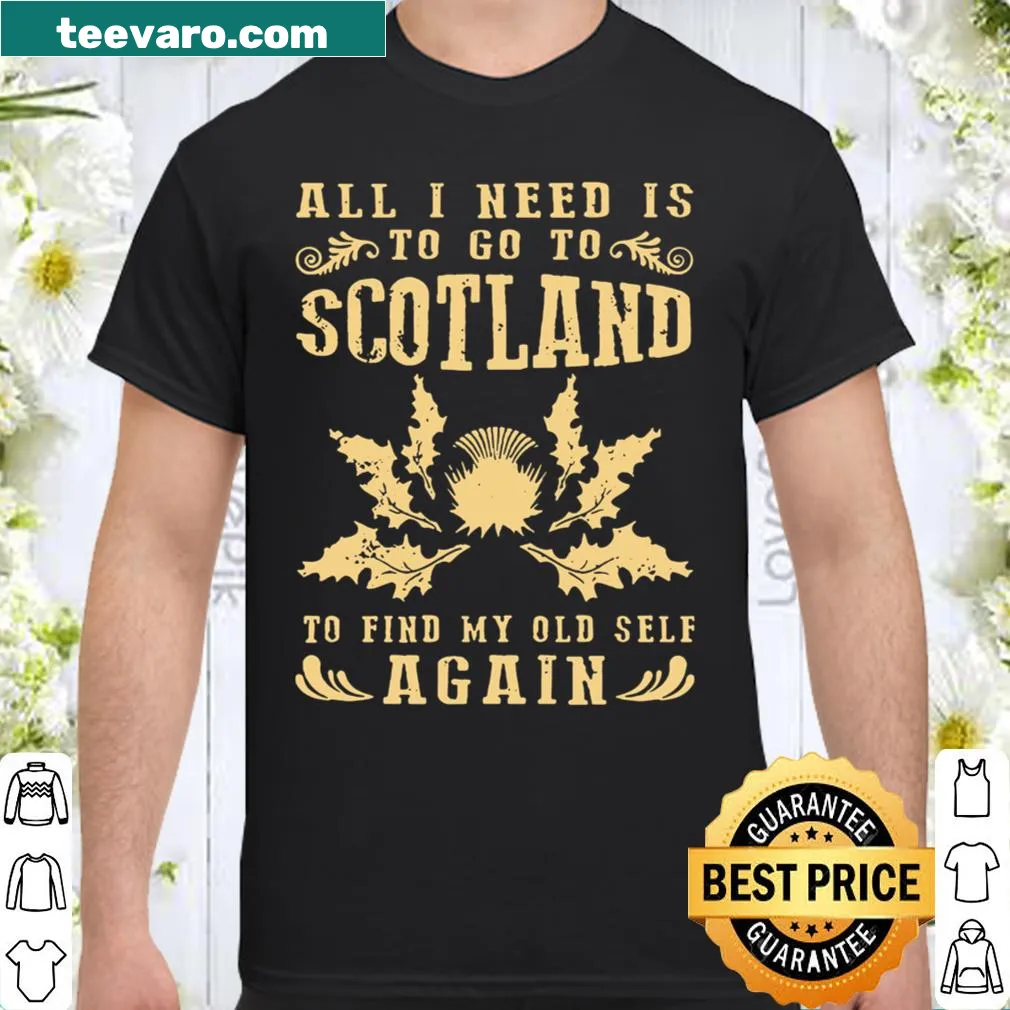 Typography shirt expressing a love for Scotland travel