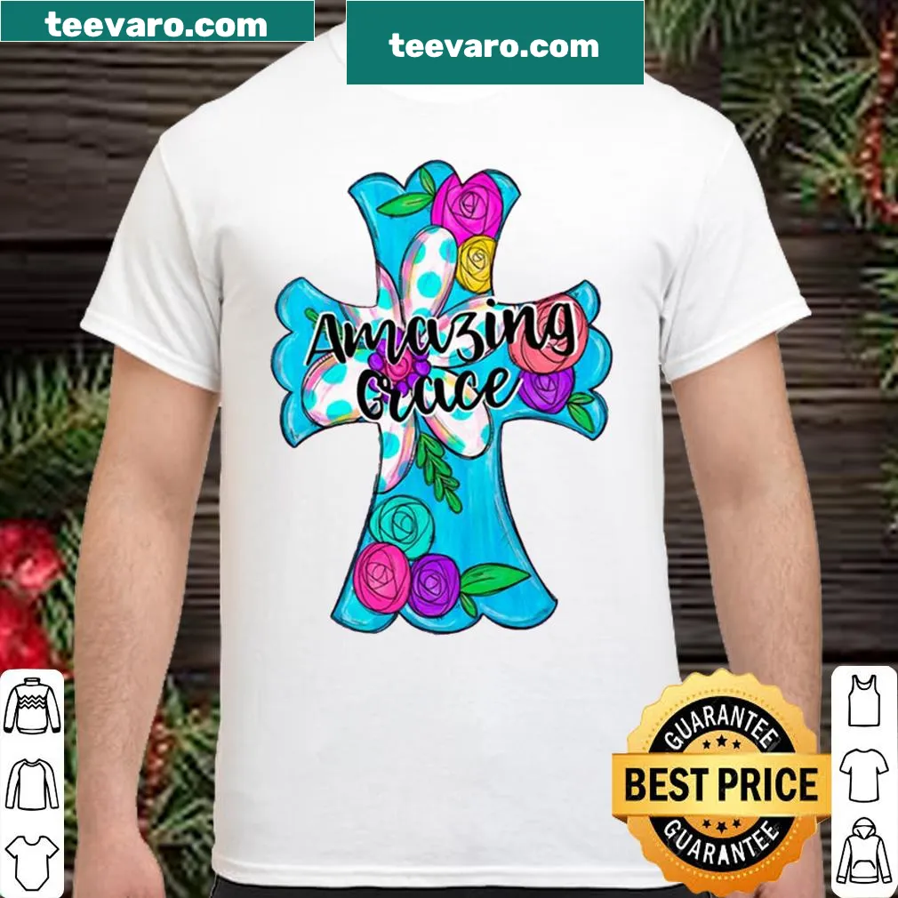 T-shirt featuring the phrase 'Amazing Grace' for women and girls expressing faith.