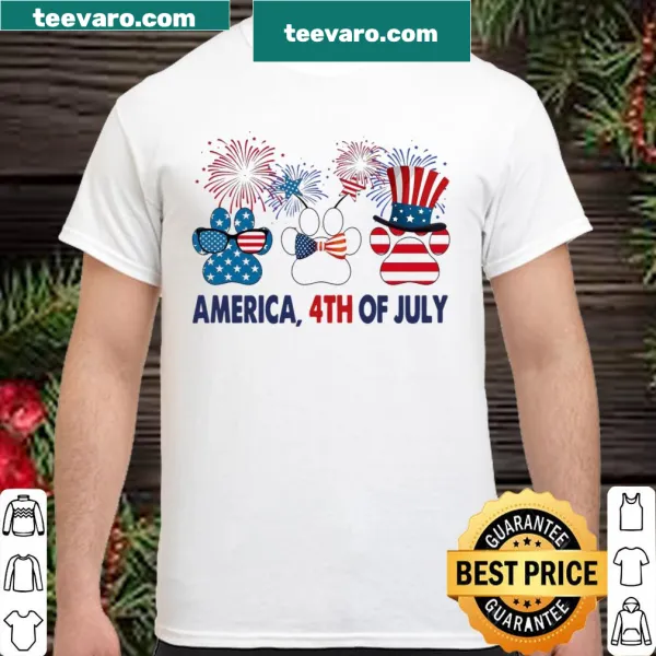 Playful patriotic shirt for dogs celebrating July 4th