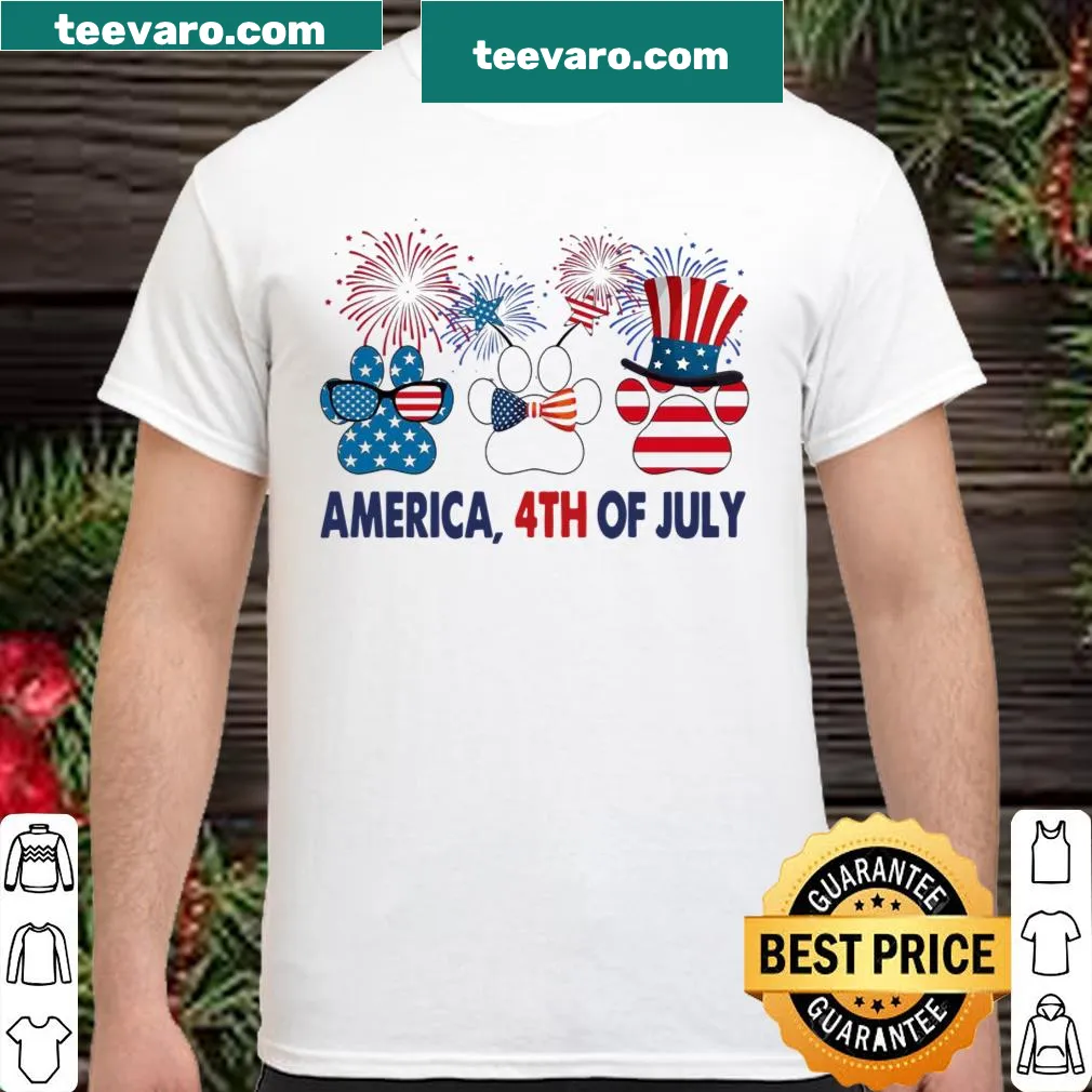 Playful patriotic shirt for dogs celebrating July 4th