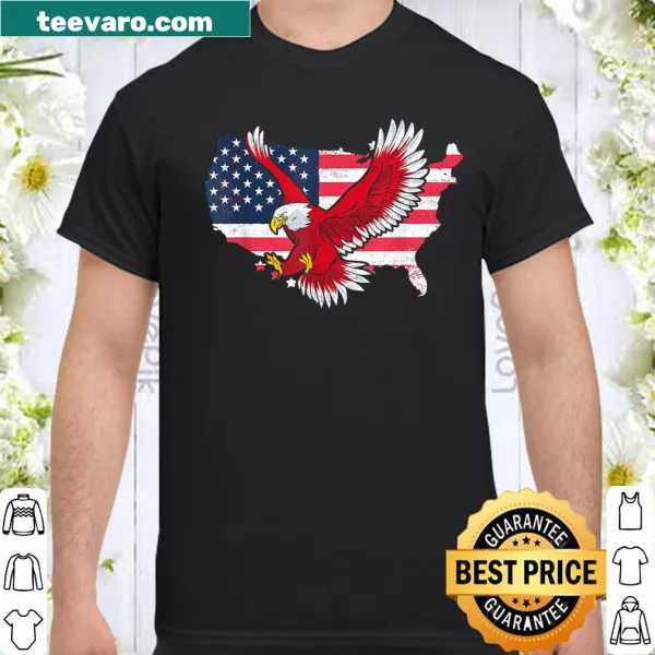 Kids T-Rex shirt featuring a patriotic Amerisaurus Rex for July 4th