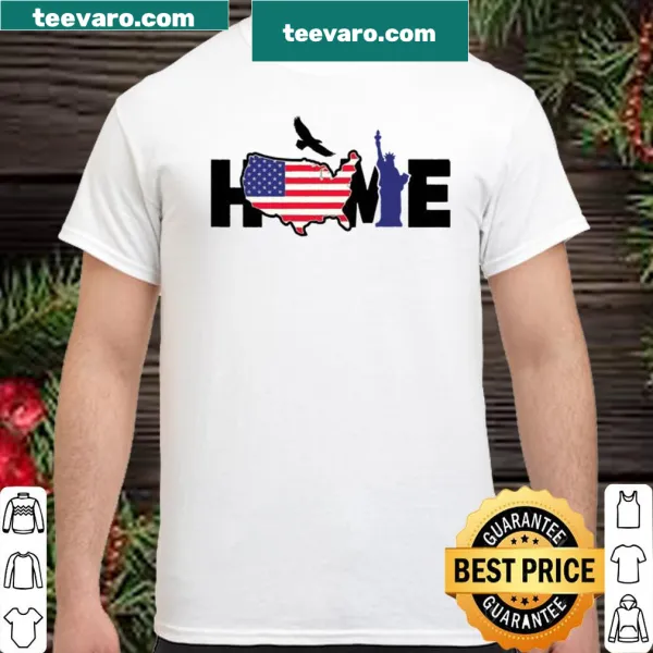 Patriotic shirt with 'Home' and 'United States' text design