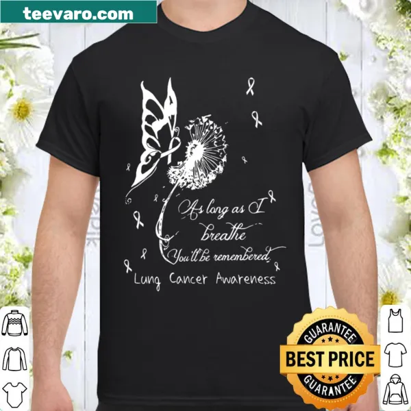 Inspirational lung cancer awareness shirt with elegant typography