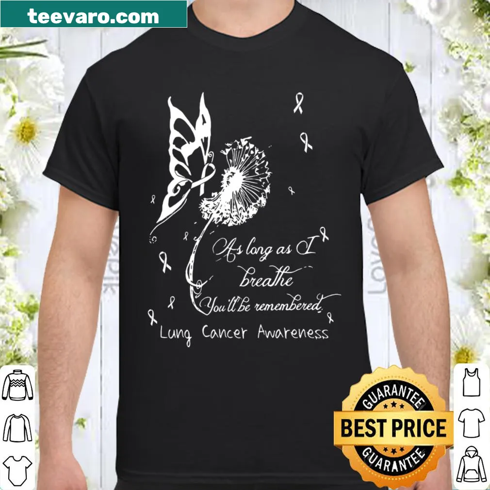 Inspirational lung cancer awareness shirt with elegant typography
