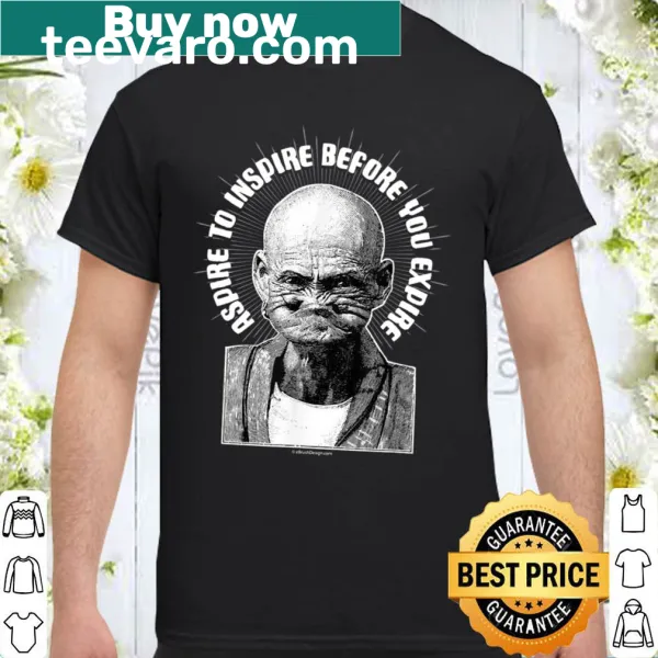 Inspirational shirt featuring the phrase Aspire to Inspire