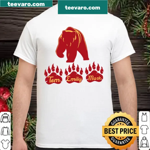 Personalized Bear Father shirt with child’s name and bear graphic