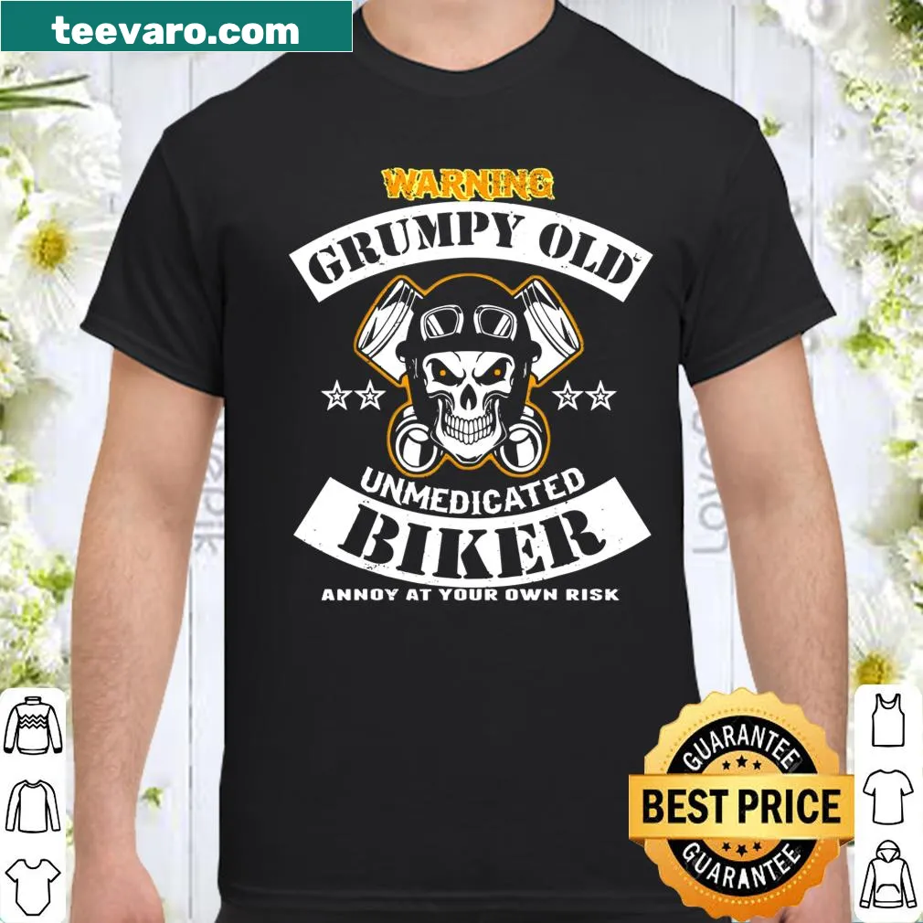 Funny shirt for bikers with humorous warning text