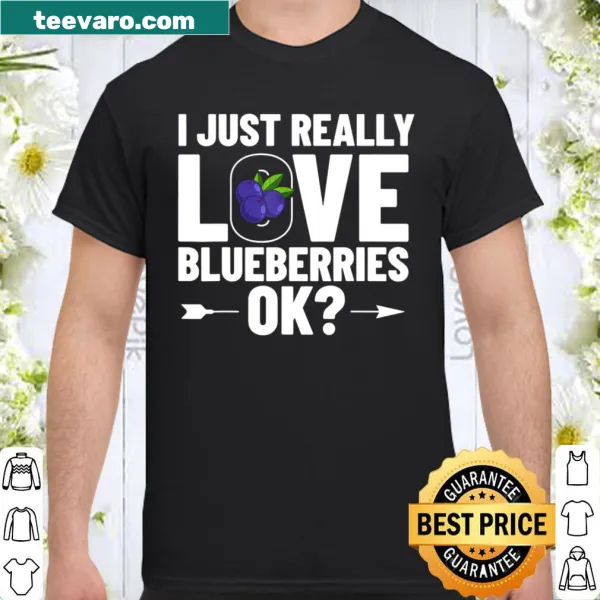 Illustrated blueberry plant shirt for farmers and food lovers