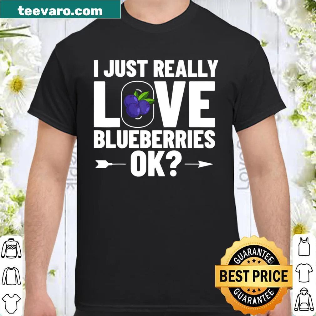 Illustrated blueberry plant shirt for farmers and food lovers