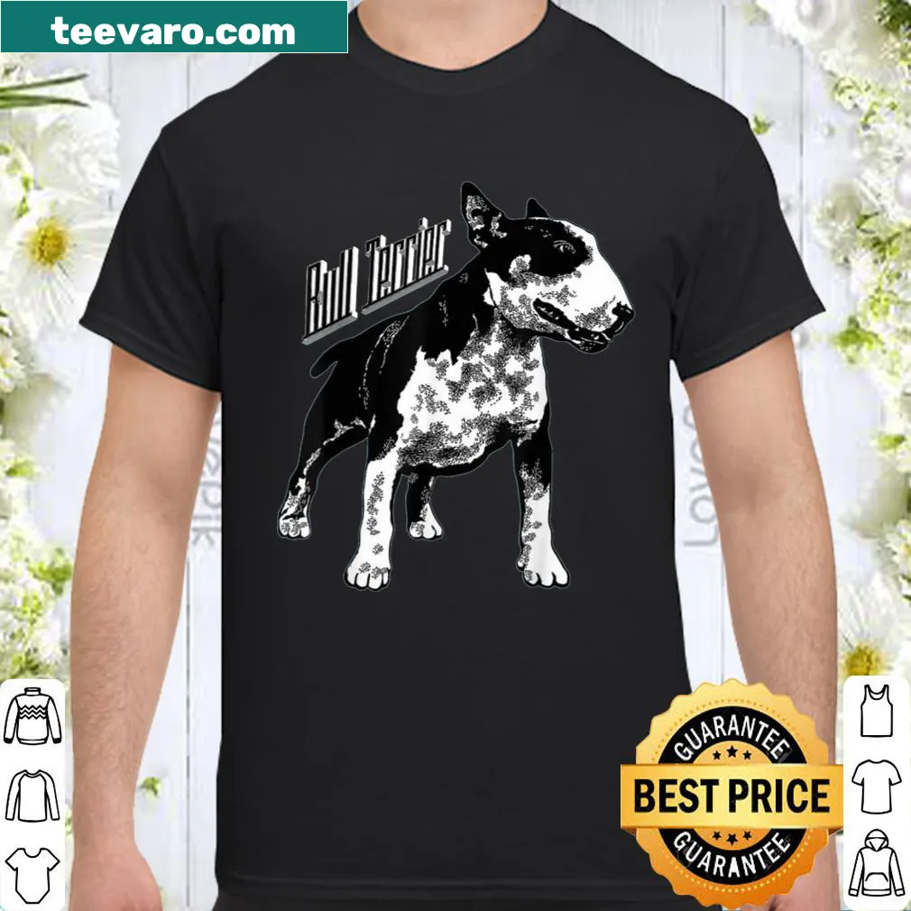 Playful Bull Terrier t-shirt featuring a charming graphic