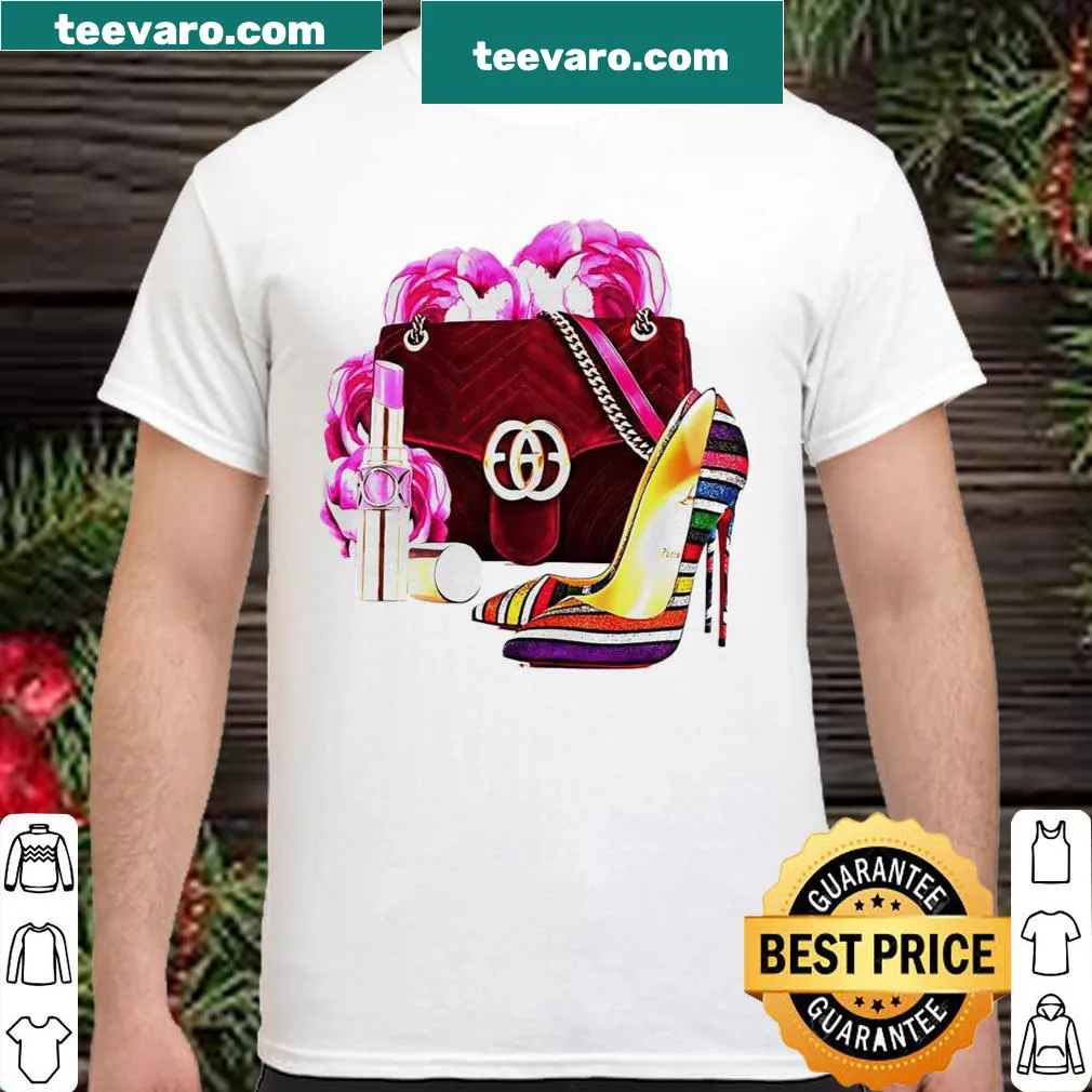 Illustrated shirt celebrating the joy of owning a stylish purse