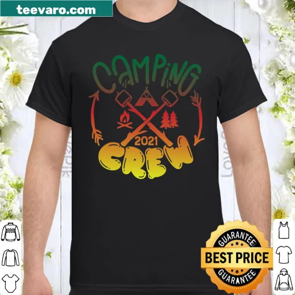 Camping Crew shirt featuring friendly typography