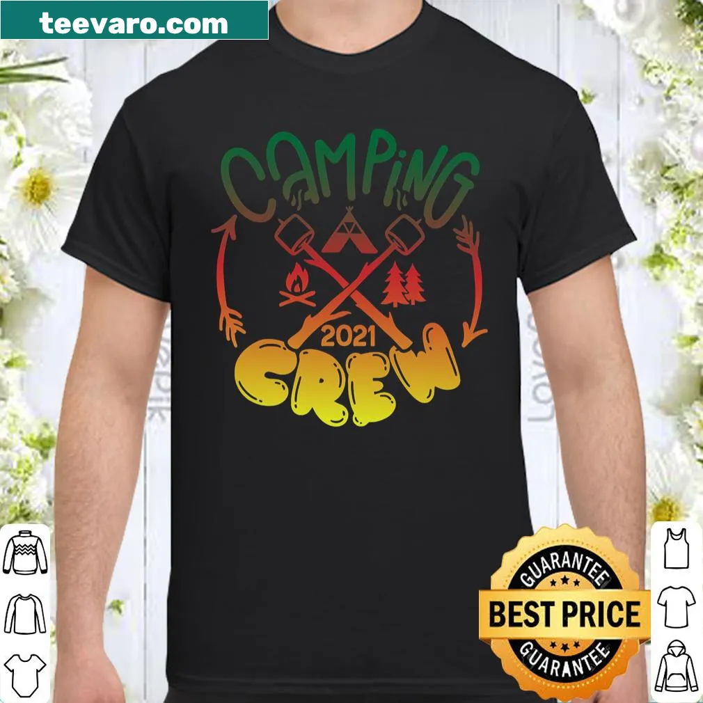 Camping Crew shirt featuring friendly typography