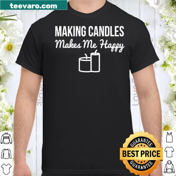 Charming Candle Maker shirt with artistic candle illustrations