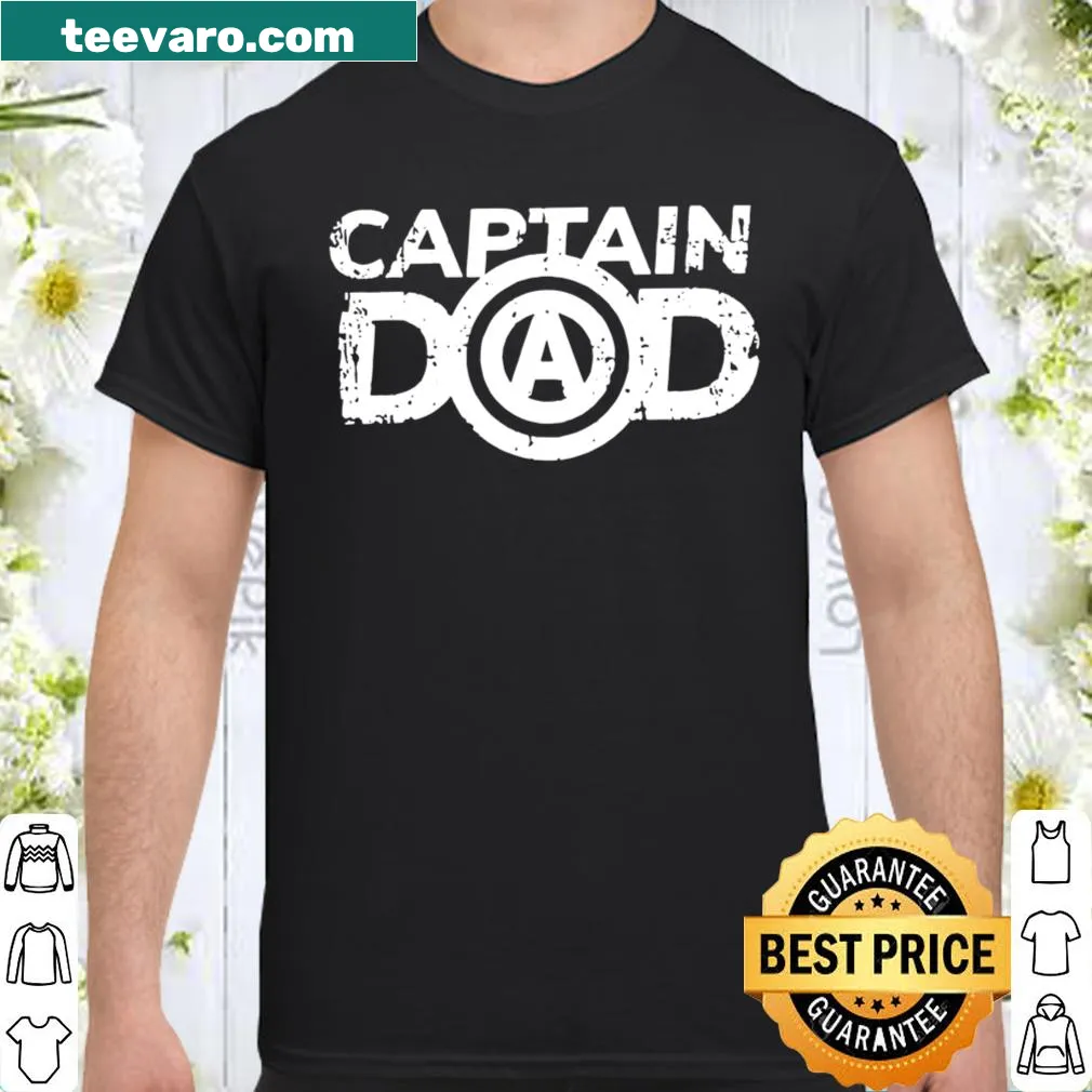 Vintage-style shirt for dads with 'Captain Dad' text