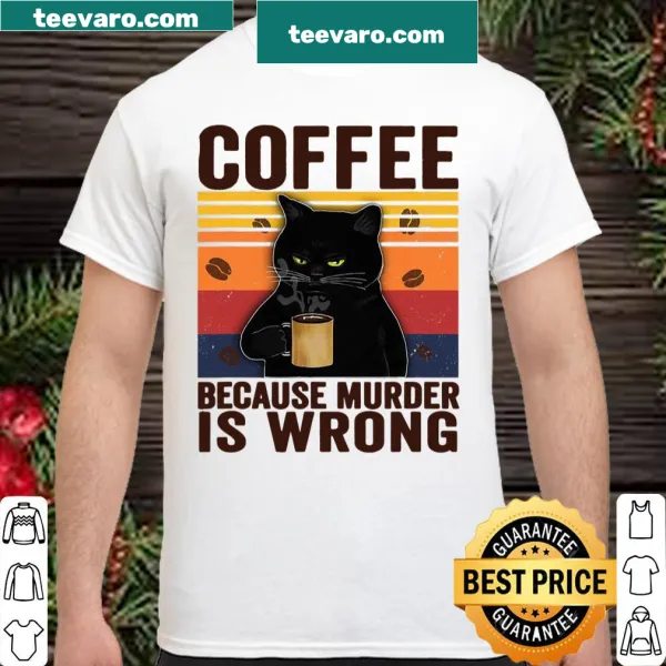 Classic Cat Lover coffee-themed shirt with humorous text