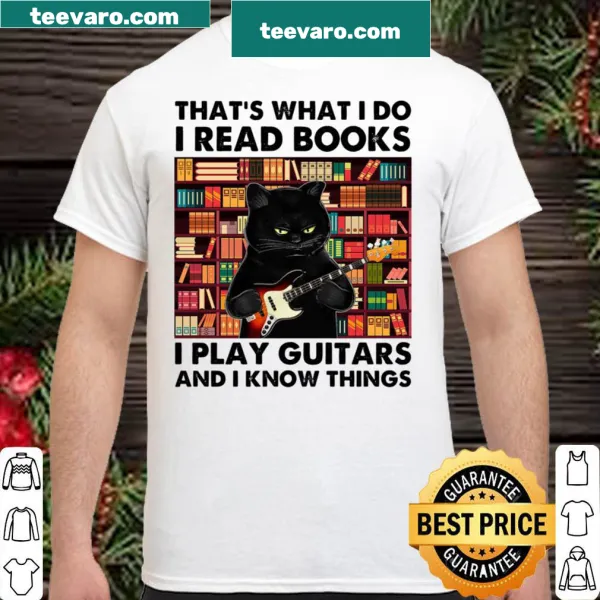 Typography shirt for cat lovers that expresses reading and music passion