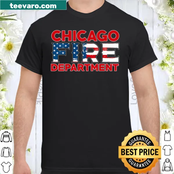 Shirt with Chicago Fire Rescue emblem for firefighters.