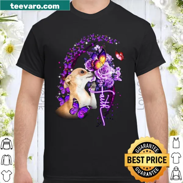 Cute Chihuahua graphic shirt with faith elements for dog lovers