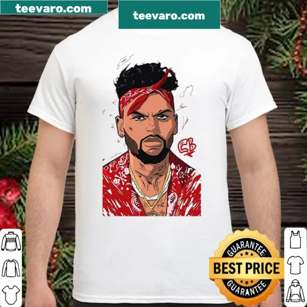 Vintage-style shirt with 3D Chris Brown graphic