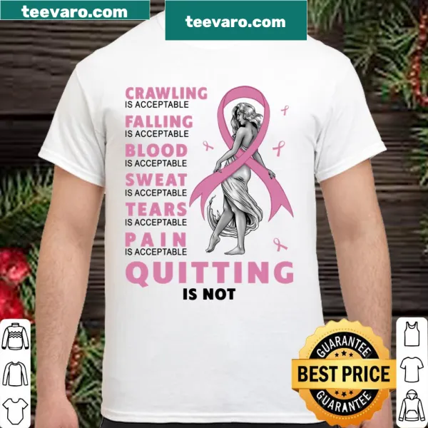 Motivational shirt with a strong message about perseverance