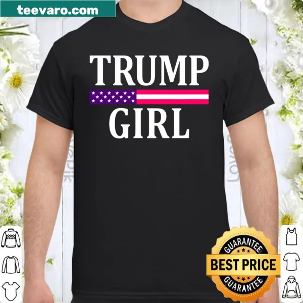 Vintage-style women's shirt with Vote Trump and U.S. flag design