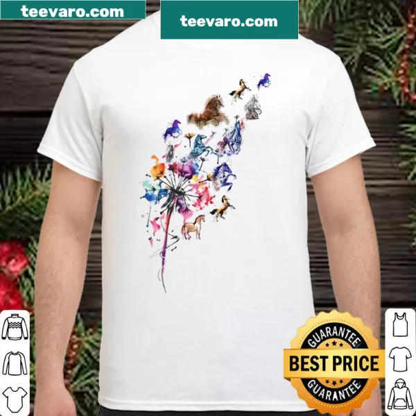 Whimsical illustration of a horse with dandelions for horse lovers