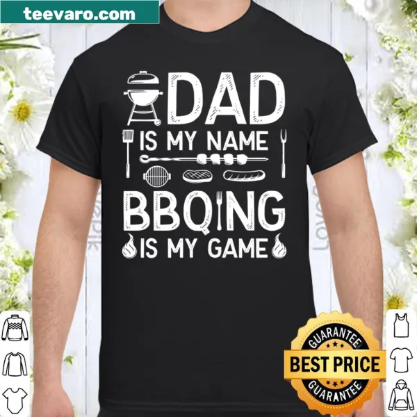 Dad BBQ shirt with humorous text about BBQing