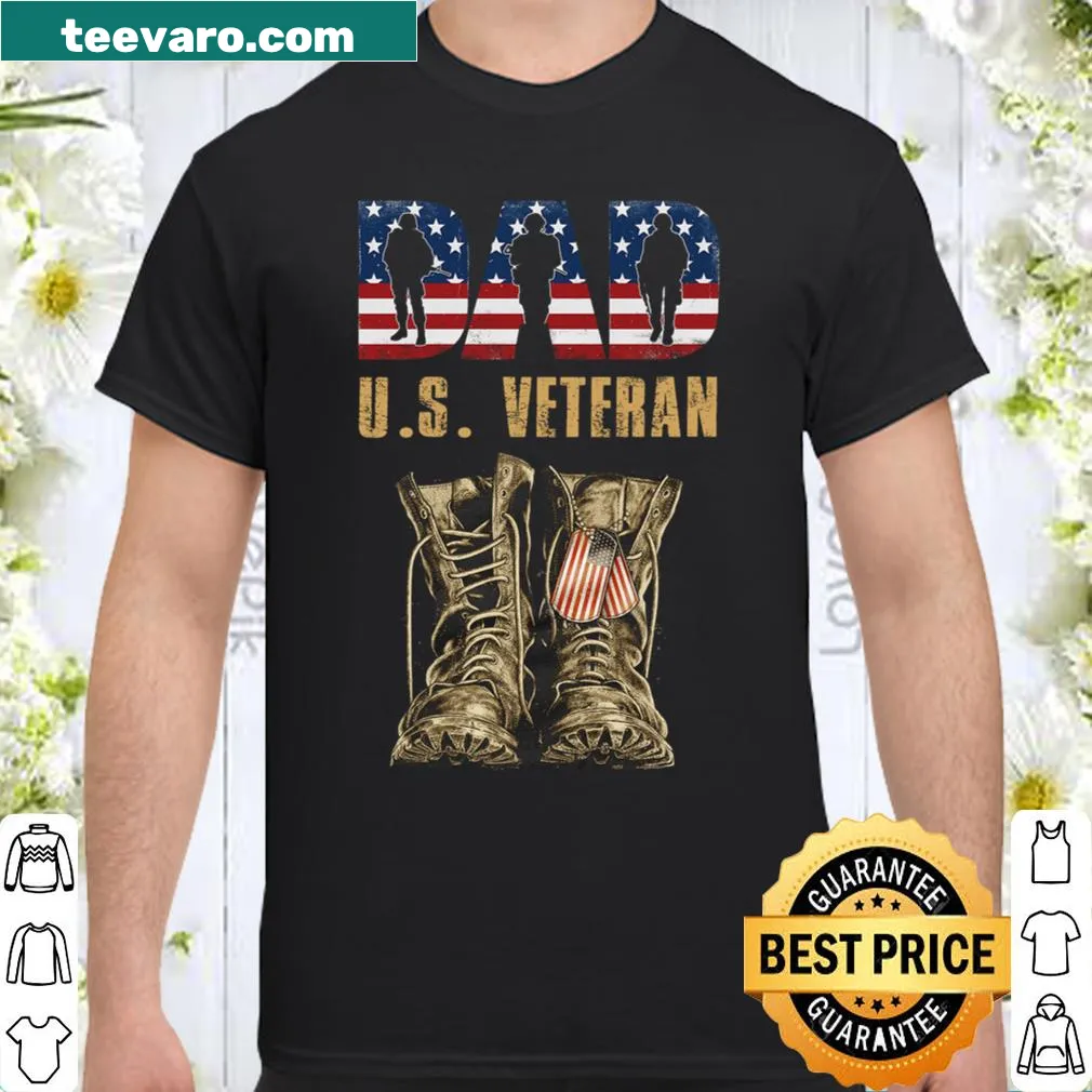 Proud shirt for veteran dads with military-themed text