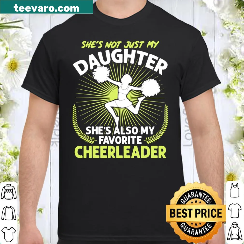 Typography shirt saying 'My Favorite Cheerleader' in a playful style