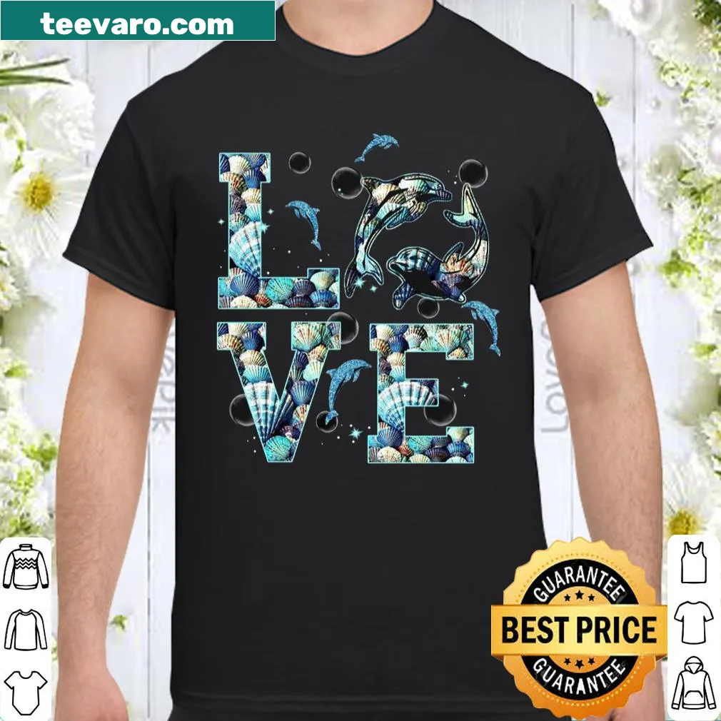 Shirt conveying love for dolphins and the ocean