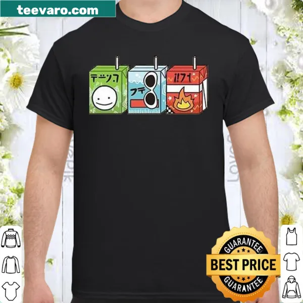 Graphic shirt featuring 'Dream George Sapnap Juice Box' in playful text