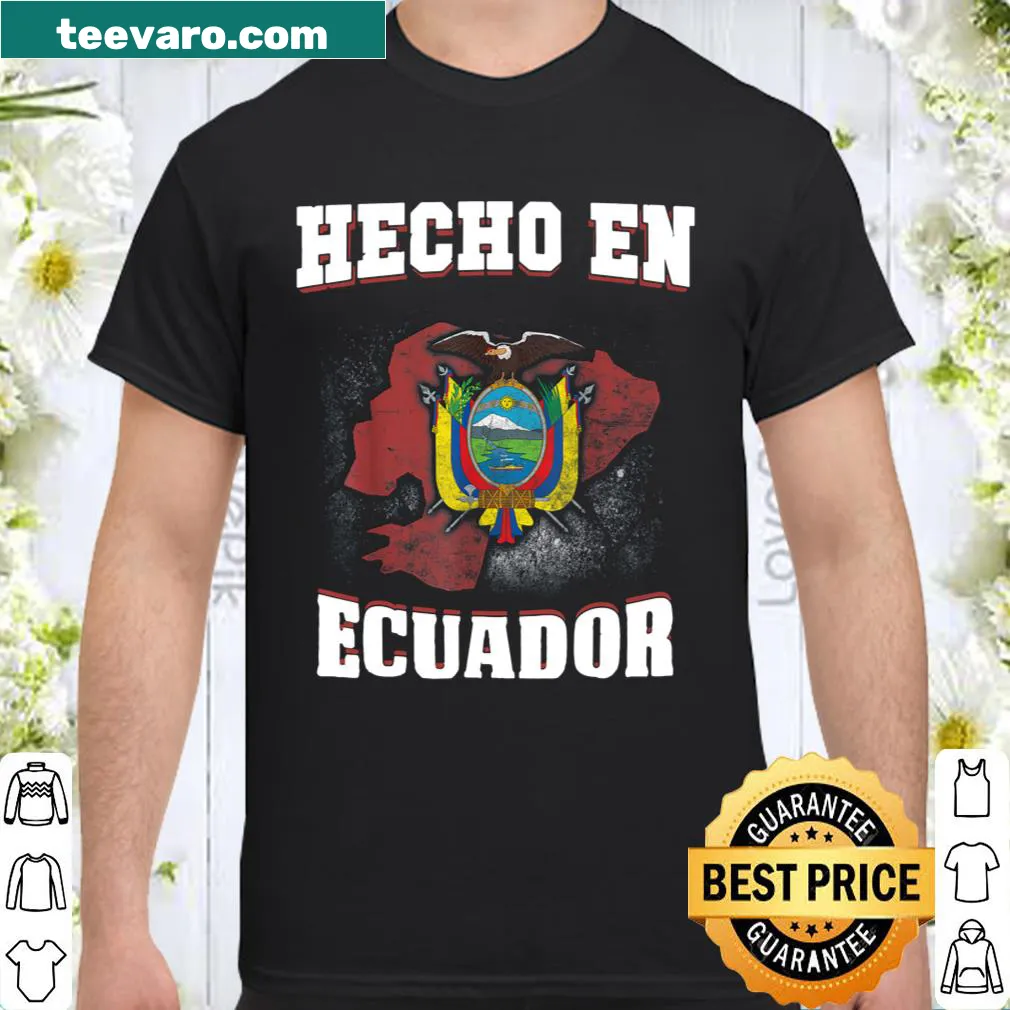 Ecuadorian flag and 'Hecho en Ecuador' graphic on a T-shirt