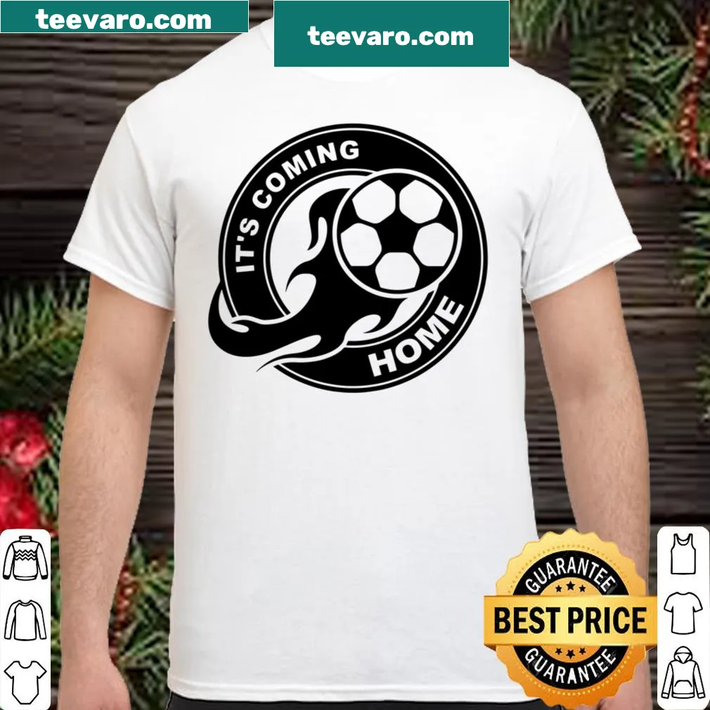 Football shirt featuring the phrase 'It's Coming Home' for fans