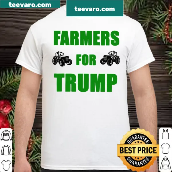 Patriotic shirt with text 'Farmers For Trump'
