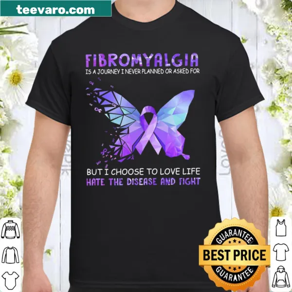 Inspirational shirt with typography about living with fibromyalgia