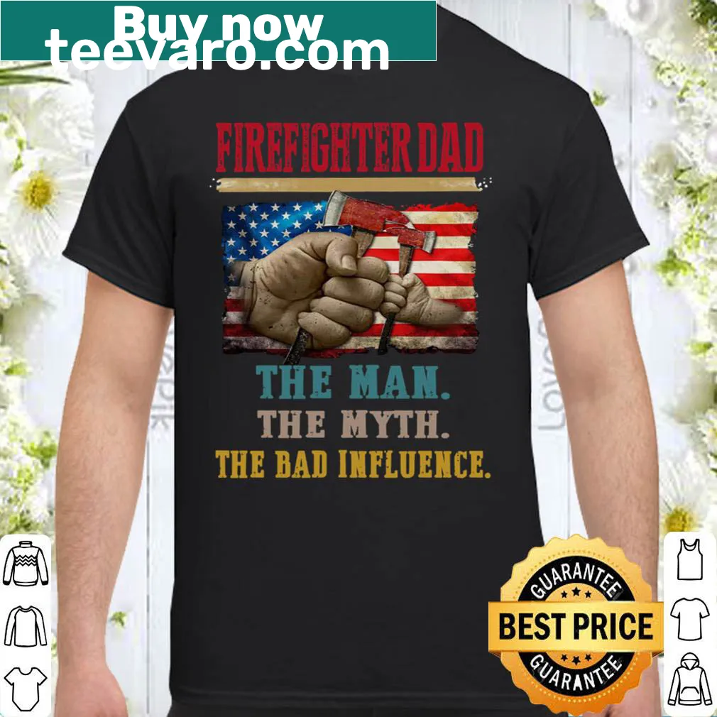 Shirt design for firefighter dads with playful text