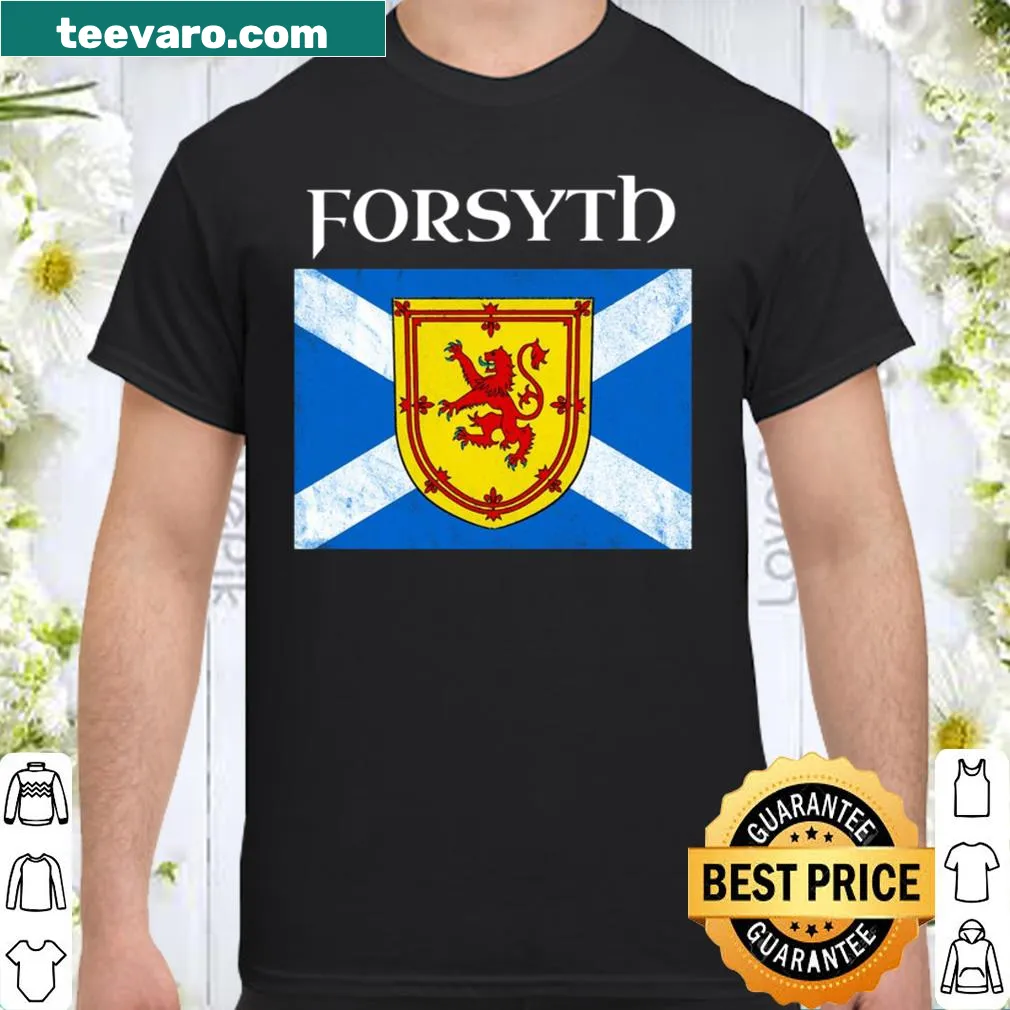 Forsyth Scottish clan shirt with emblem and flag