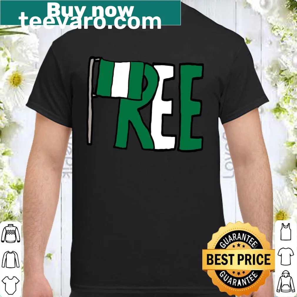Powerful typography shirt with the message 'Free Nigeria'