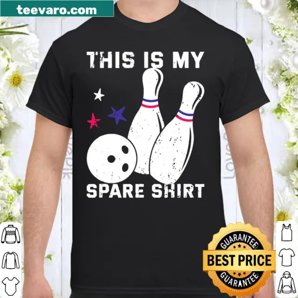 Funny 'This Is My Spare' graphic on a bowling t-shirt