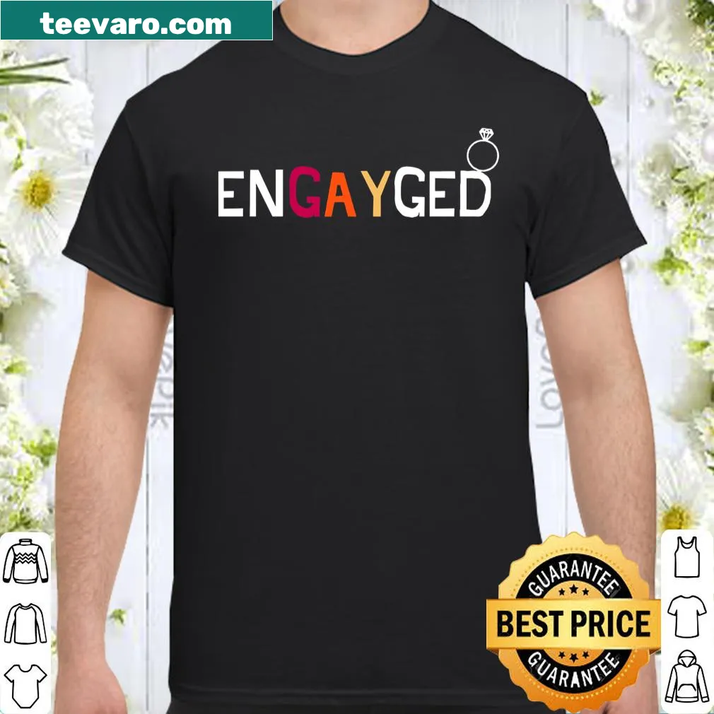 Funny couple shirt with 'Engayged' text