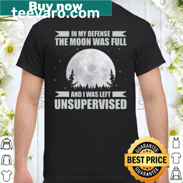 Edgy Wicca shirt with a full moon graphic and humorous text