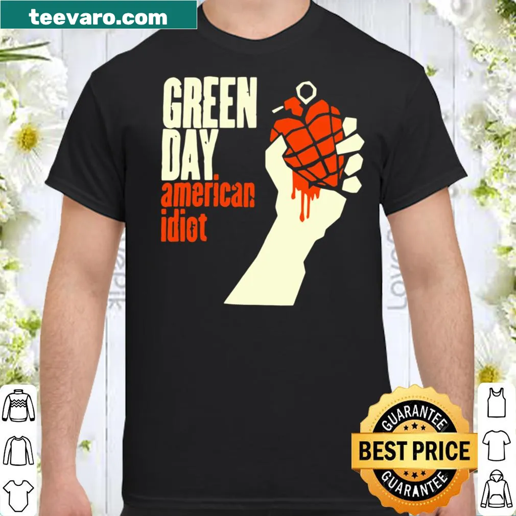 Green Day American Idiot t-shirt featuring iconic album artwork