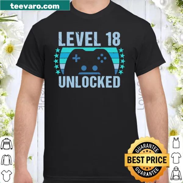 Vintage gaming birthday shirt for 18 year old gamers