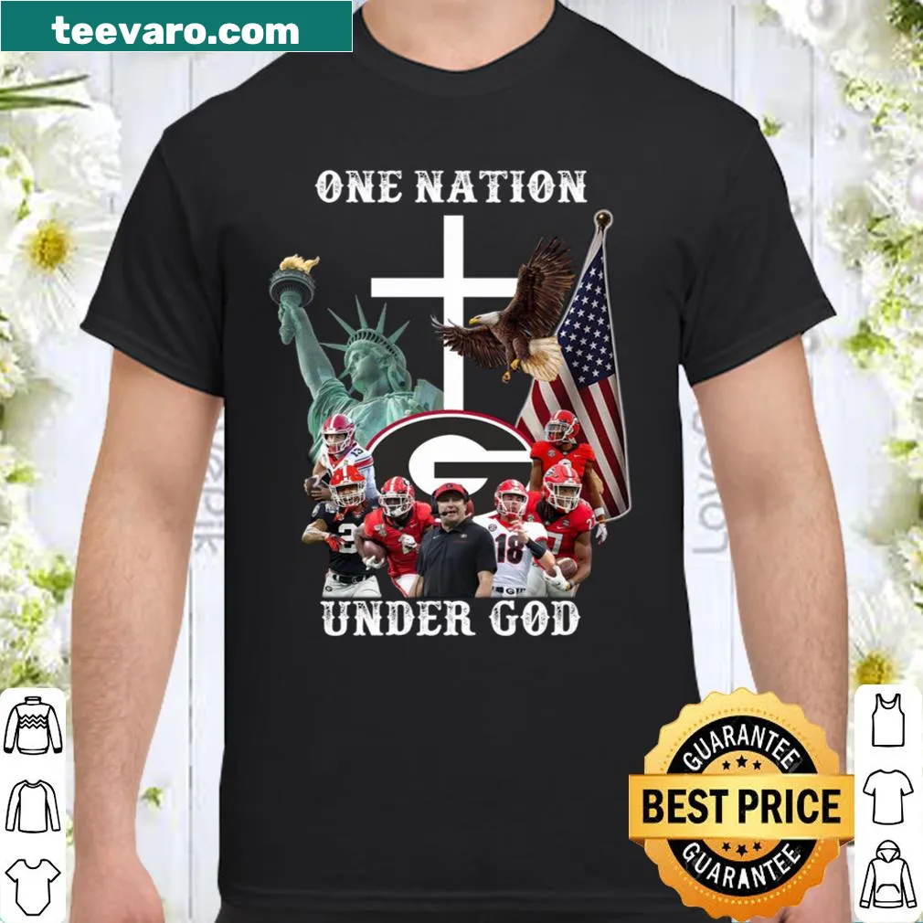 Georgia Bulldogs T-shirt with logo and patriotic slogan